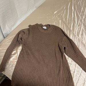 Jessica Simpson Brown Ribbed Turtleneck Sweater